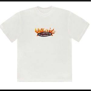 Travis Scott flame tshirt in cream